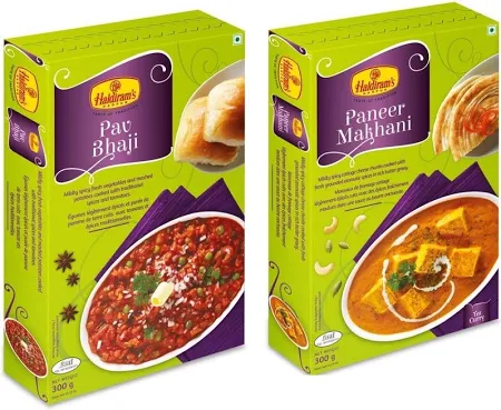 Haldiram'S Pav Bhaji And Paneer Makhani Combo Pack 600 G
